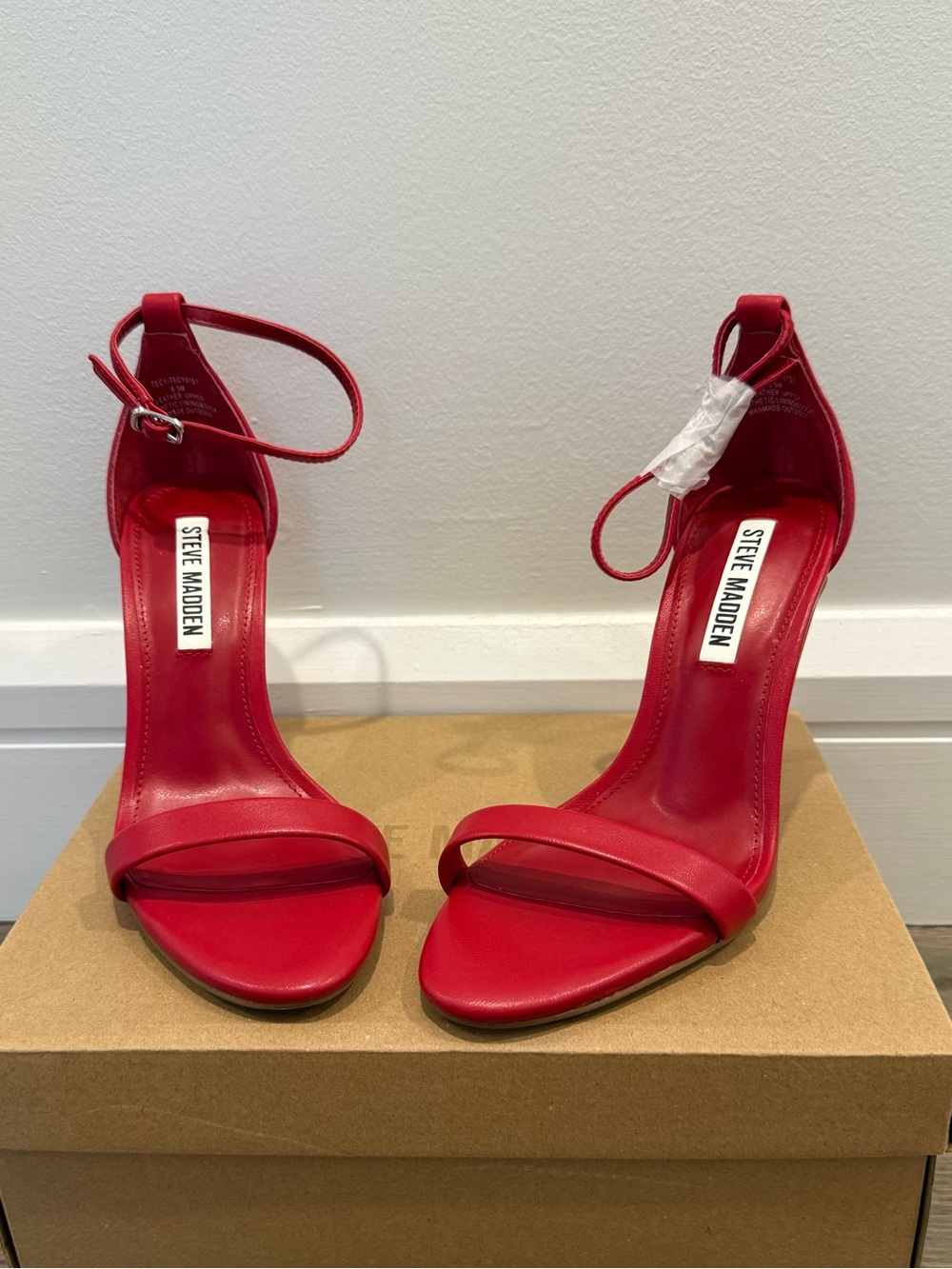 NEW!!! OBO!! Steve Madden Red Ankle-Strap Stiletto Sandals